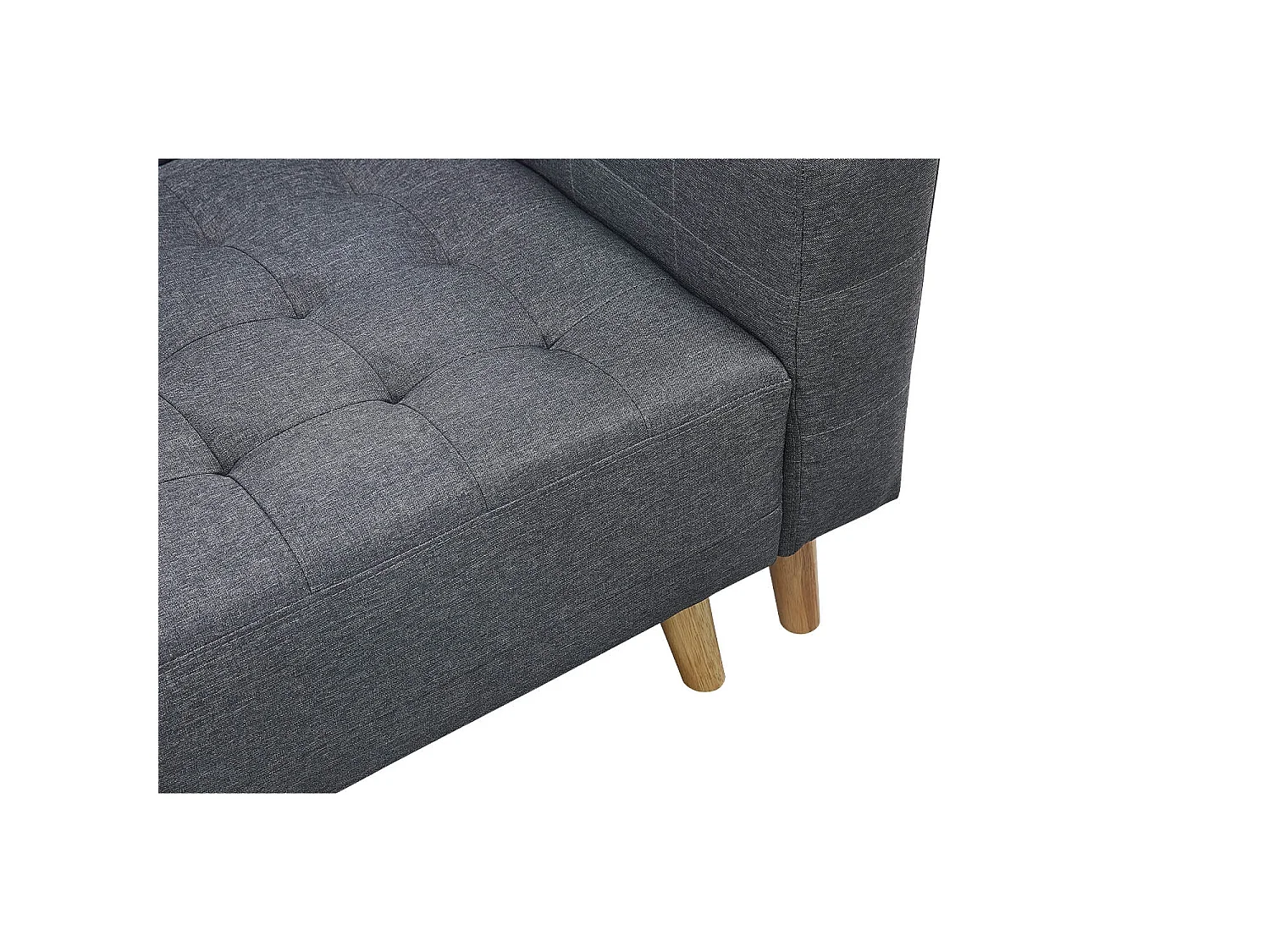 Divano scandinavo  angolare sinistra 5 posti grigio SHERBROOKE