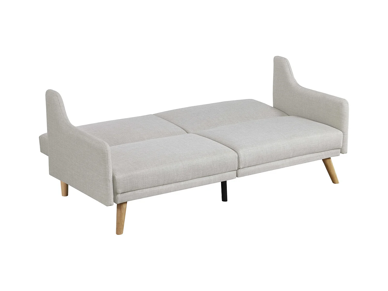 Divano convertibile scandinavo tessuto grigio chiaro ESTER