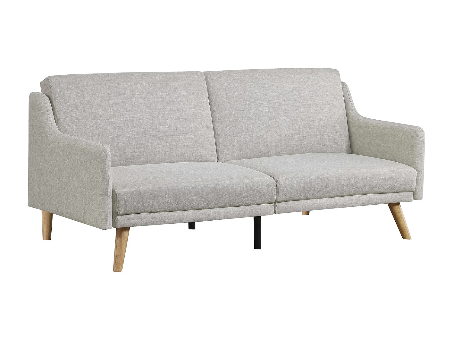 Canapé scandinave convertible 3 places en tissu gris clair ESTER