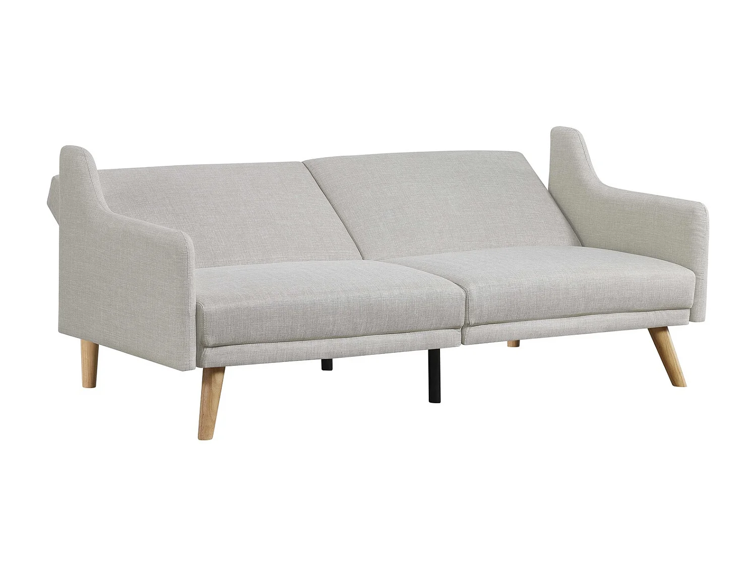 Canapé scandinave convertible 3 places en tissu gris clair ESTER