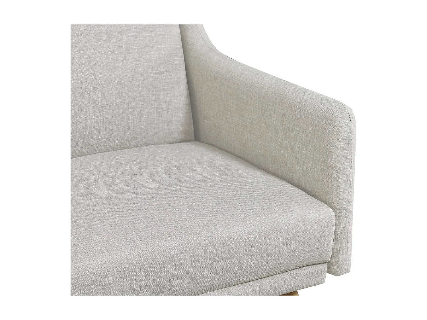 Canapé scandinave convertible 3 places en tissu gris clair ESTER