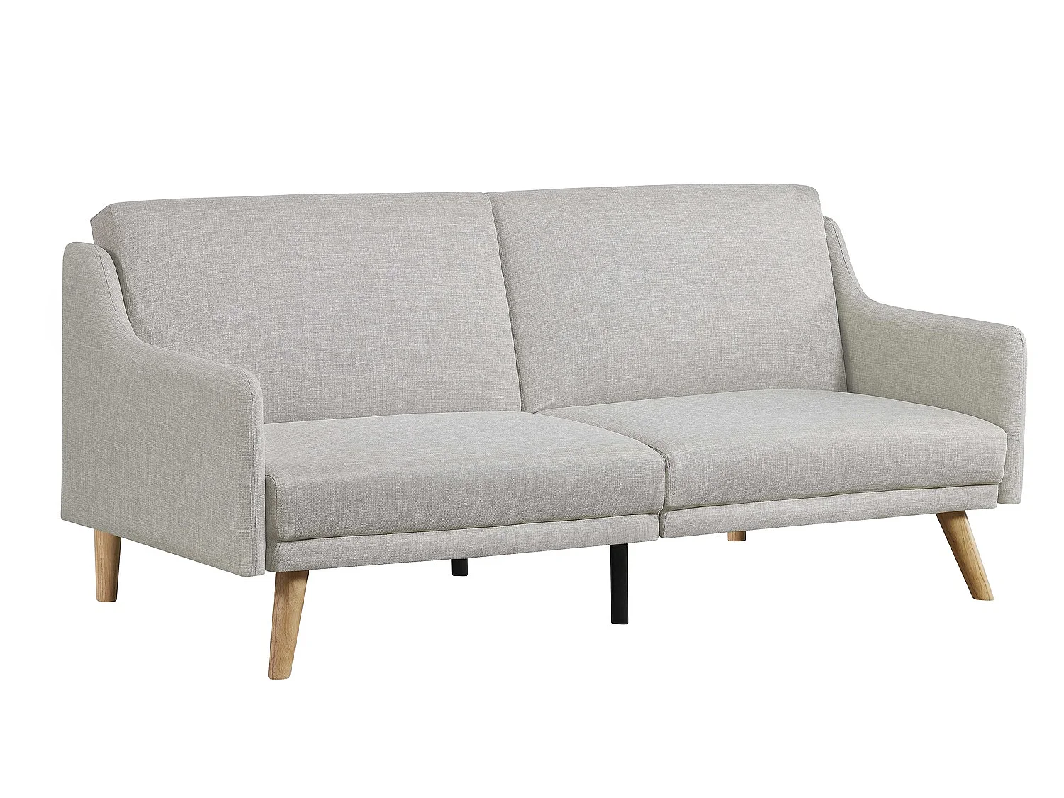 Canapé scandinave convertible 3 places en tissu gris clair ESTER