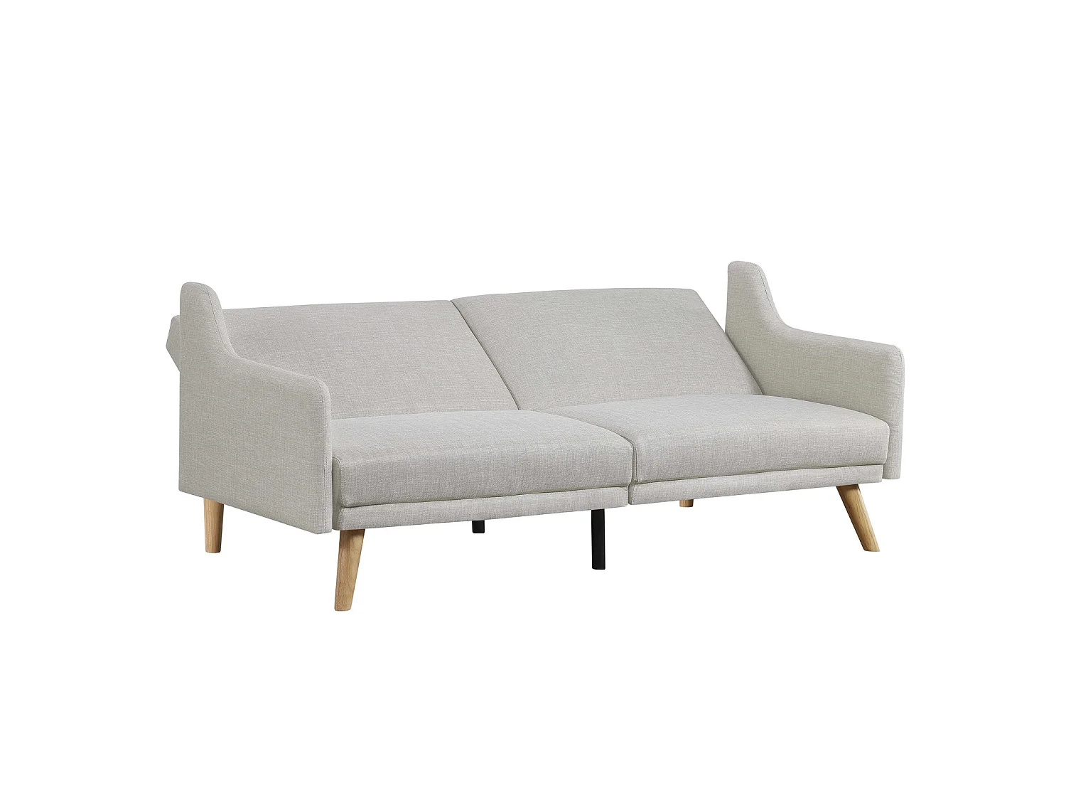 Canapé scandinave convertible 3 places en tissu gris clair ESTER