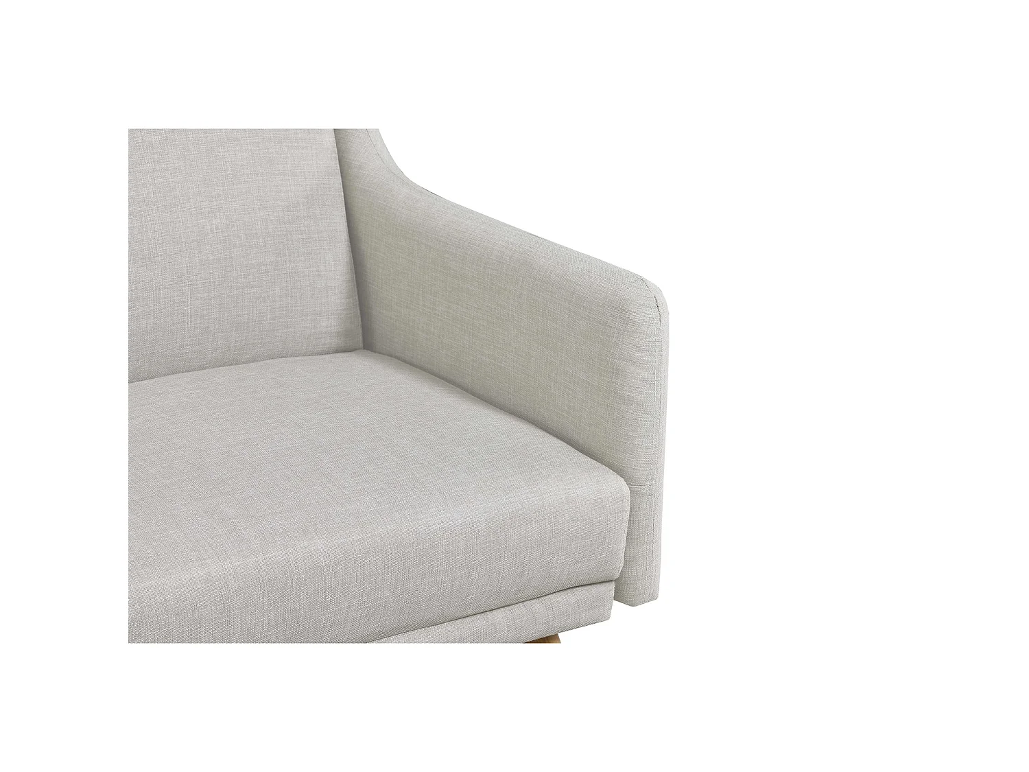 Canapé scandinave convertible 3 places en tissu gris clair ESTER