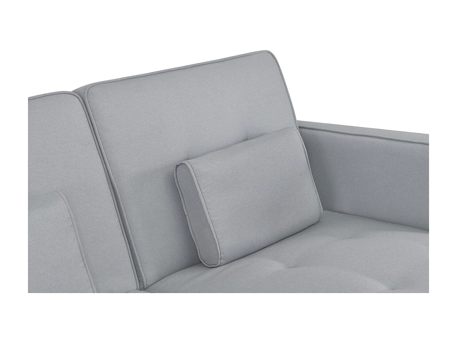 Canapé d'angle réversible et convertible 4 places en tissu gris GRACE