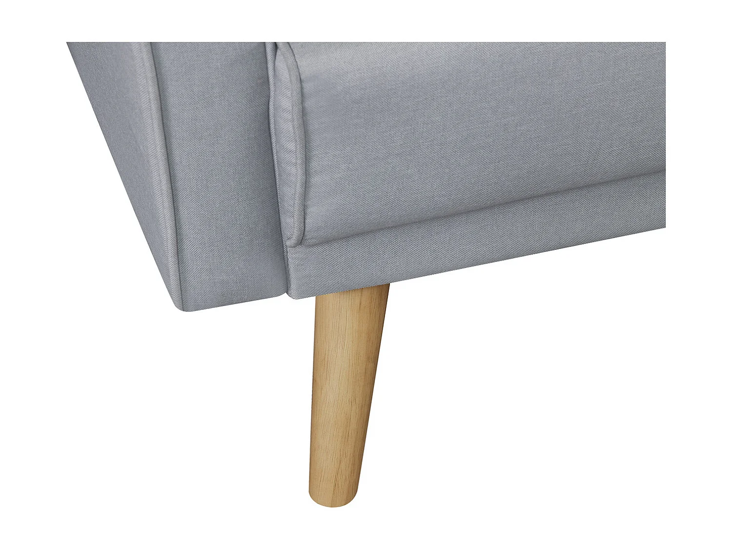 Canapé d'angle réversible et convertible 4 places en tissu gris GRACE