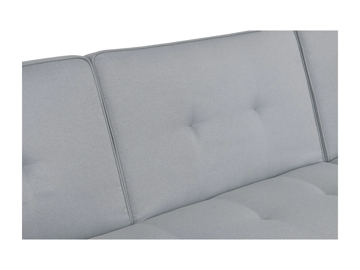 Canapé d'angle réversible et convertible 4 places en tissu gris GRACE