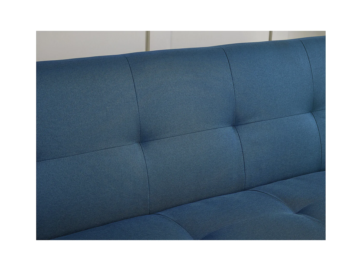 Sofá escandinavo convertible 3 plazas de tela azul WOODEN