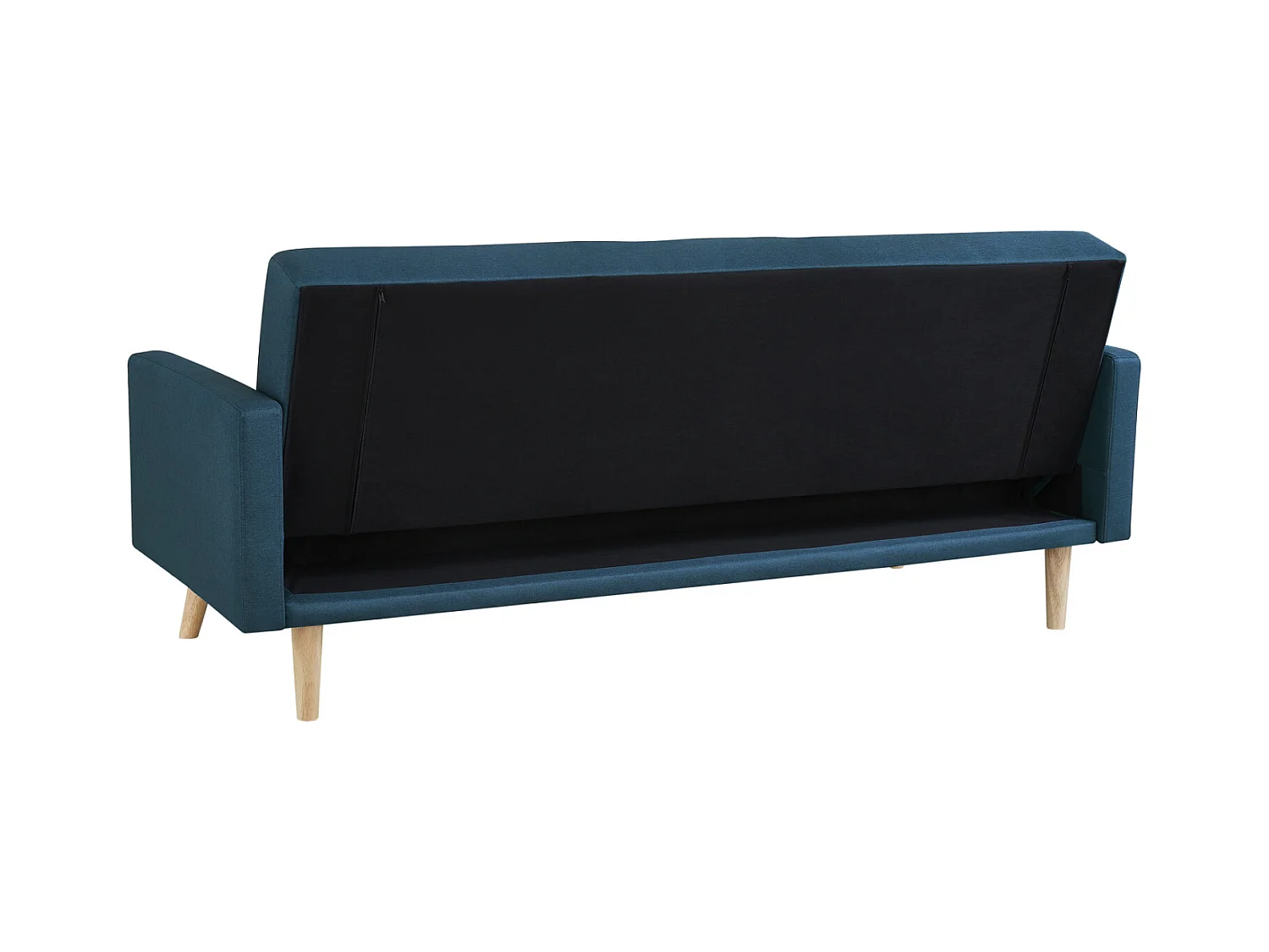 Sofá escandinavo convertible 3 plazas de tela azul WOODEN