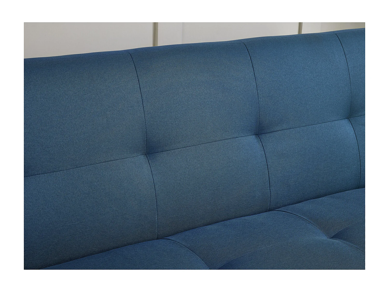 Canapé scandinave convertible 3 places en tissu bleu canard WOODEN