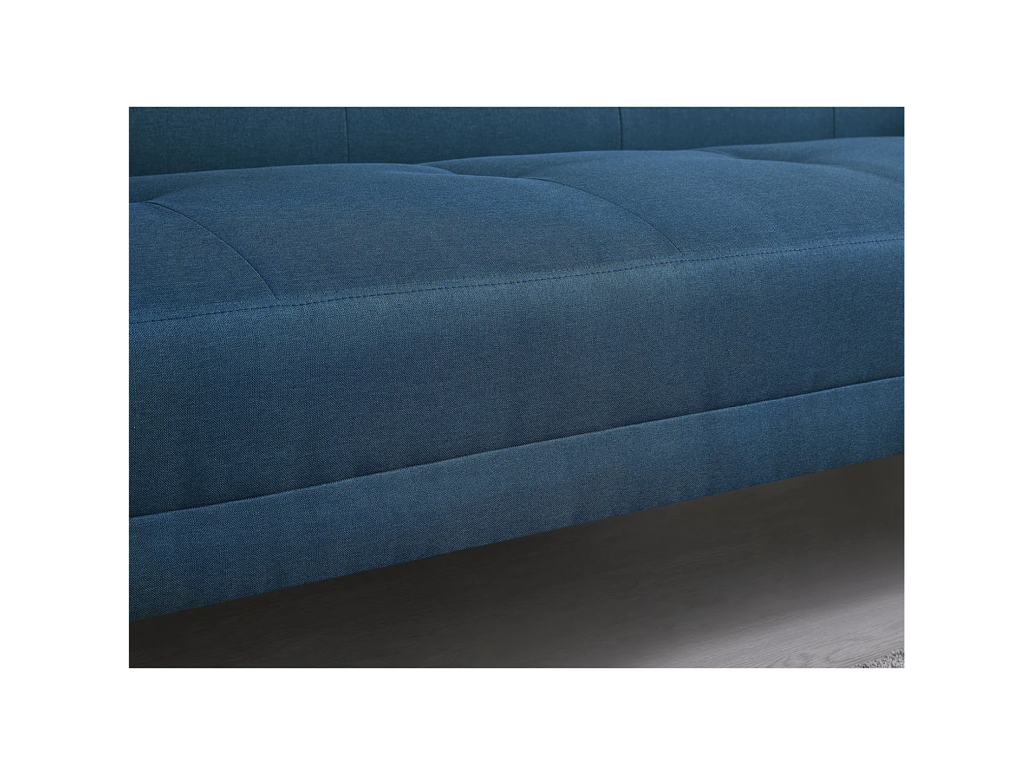 Canapé scandinave convertible 3 places en tissu bleu canard WOODEN