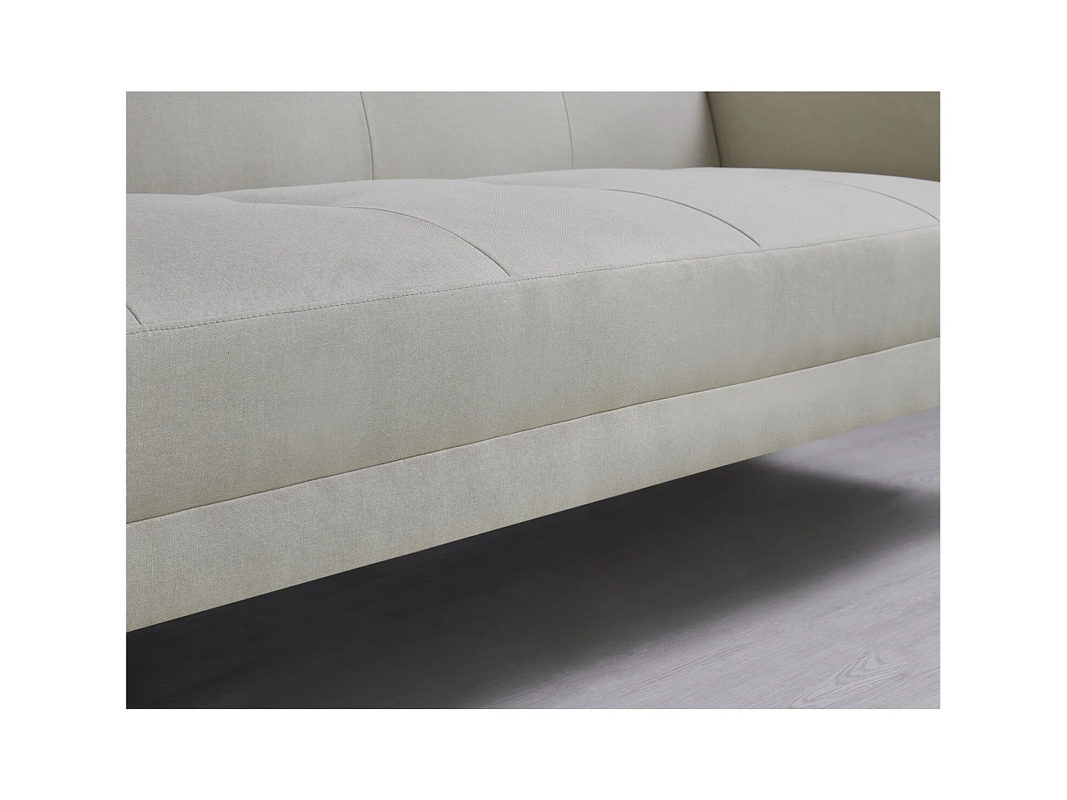 Divano convertibile scandinavo 3 posti in tessuto beige WOODEN