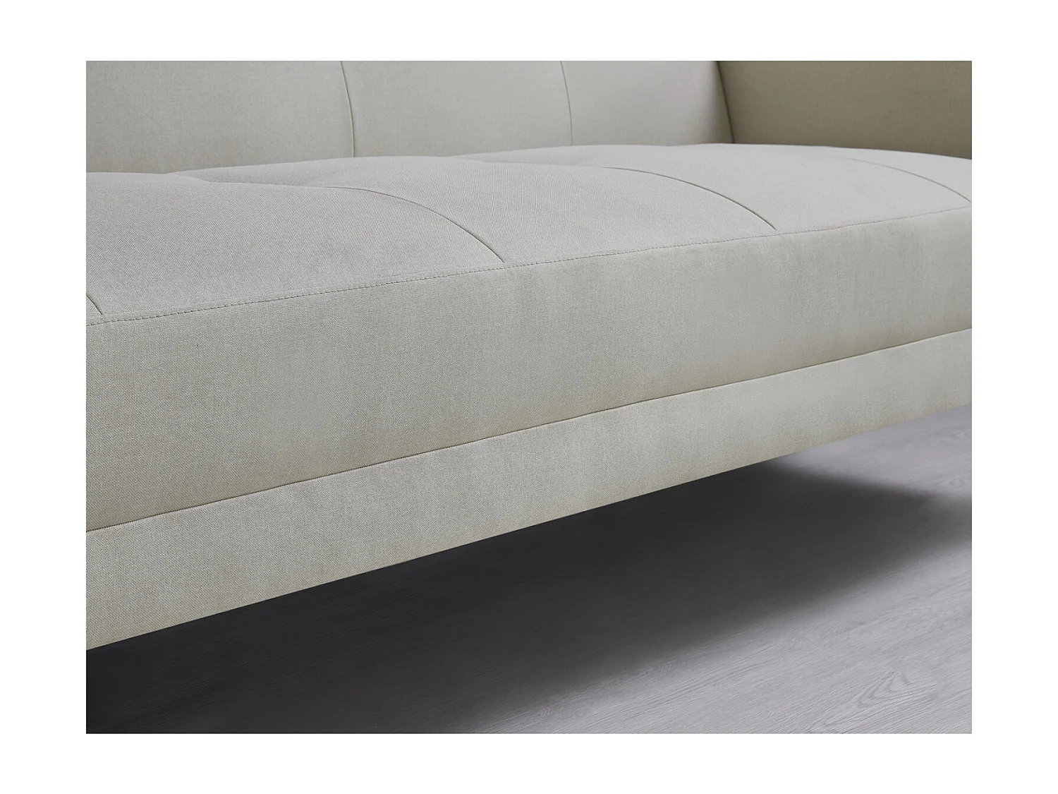 Canapé scandinave convertible 3 places en tissu beige WOODEN