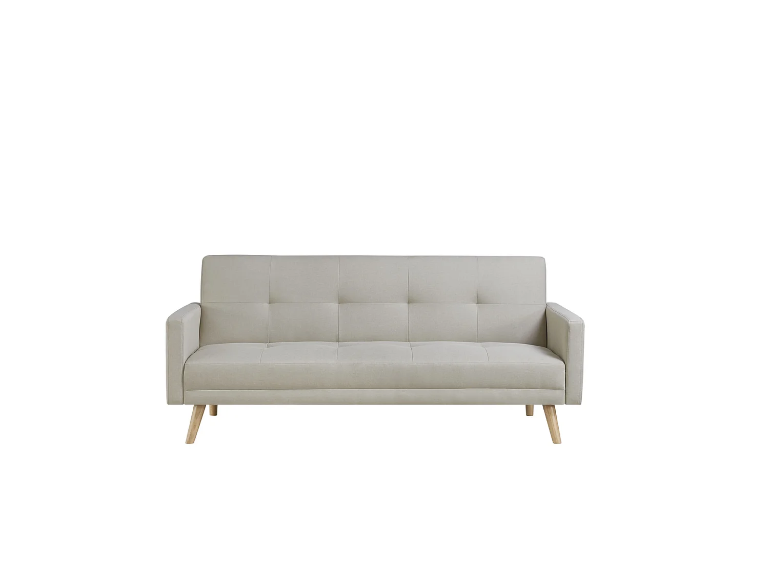 Canapé scandinave convertible 3 places en tissu beige WOODEN