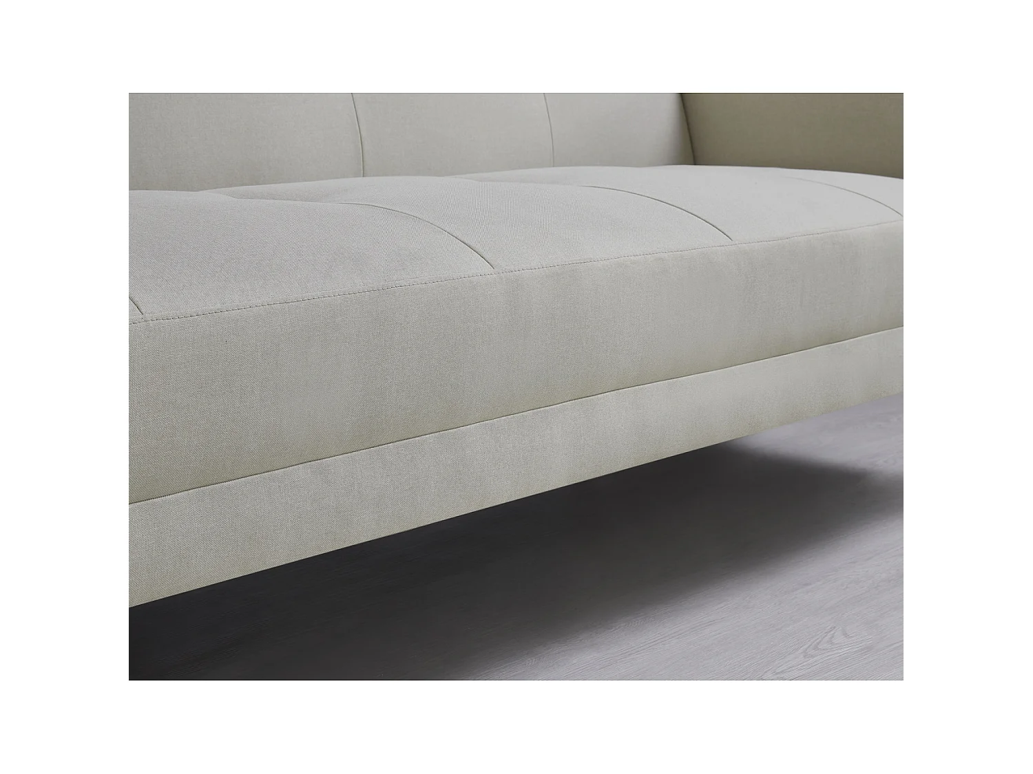 Canapé scandinave convertible 3 places en tissu beige WOODEN