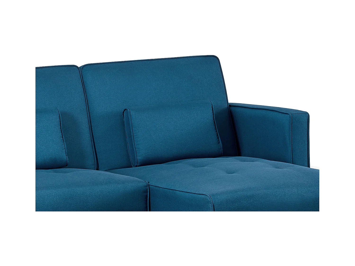 Ecksofa Modulares 4-Sitzer mit Stoffbezug, entenblau GRACE