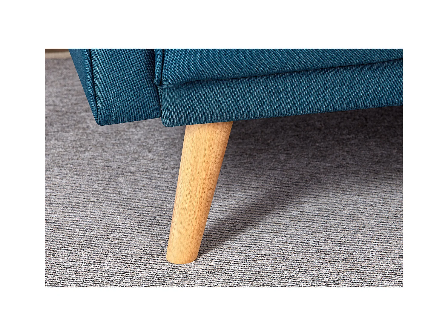 Ecksofa Modulares 4-Sitzer mit Stoffbezug, entenblau GRACE