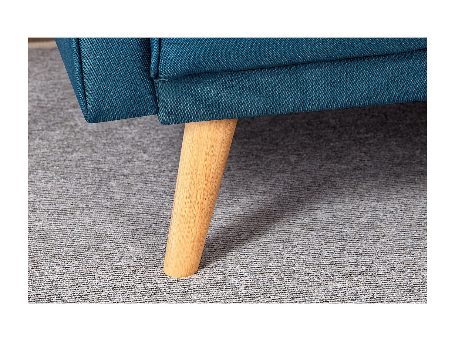 Sofá de canto reversível e conversível azul pato GRACE Escandinavo Moderno