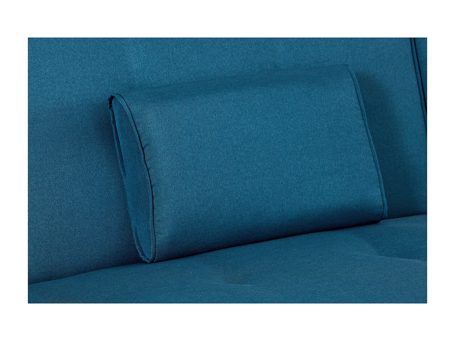 Divano  angolare reversibile e convertibile 4 posti tessuto blu GRACE