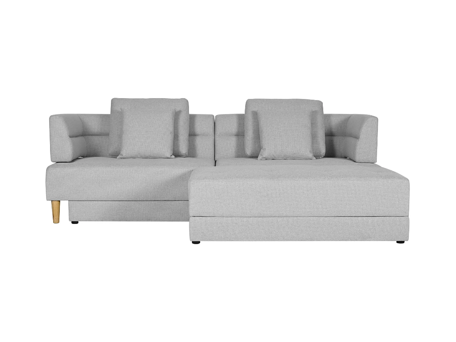 4-Sitzer-Multifunktionssofa aus Stoff, hellgrau BERGA