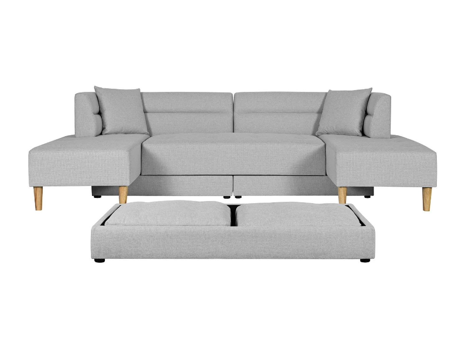 Multifunctionele omvormbare hoekslaapbank Scandinavisch design 4 zitplaatsen BERGA