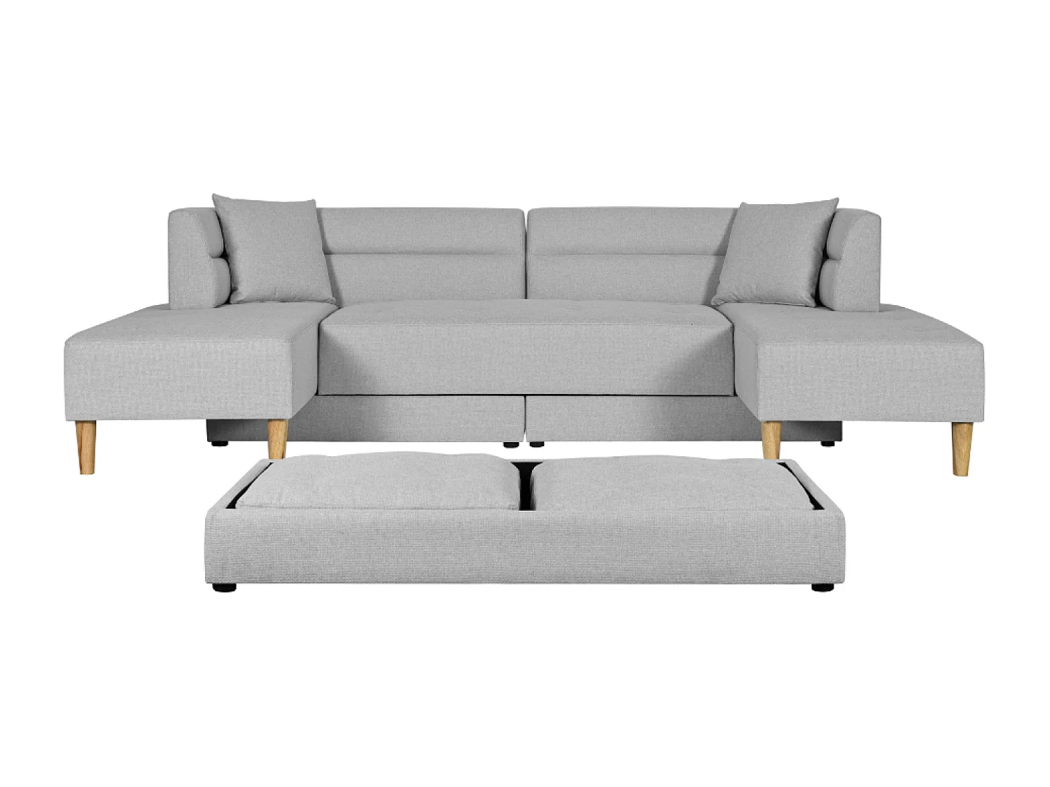 Sofá-cama conversível multifuncional design escandinavo 4 lugares BERGA