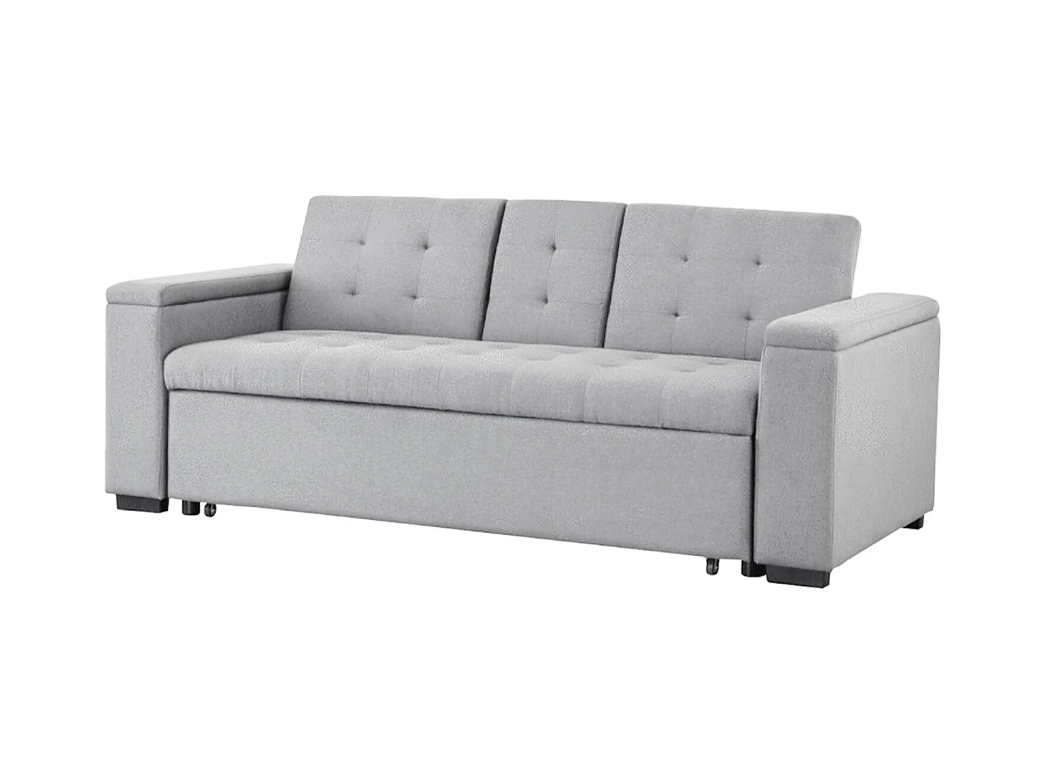 3-Sitzer Schlafsofa aus Stoff, hellgrau NOHO