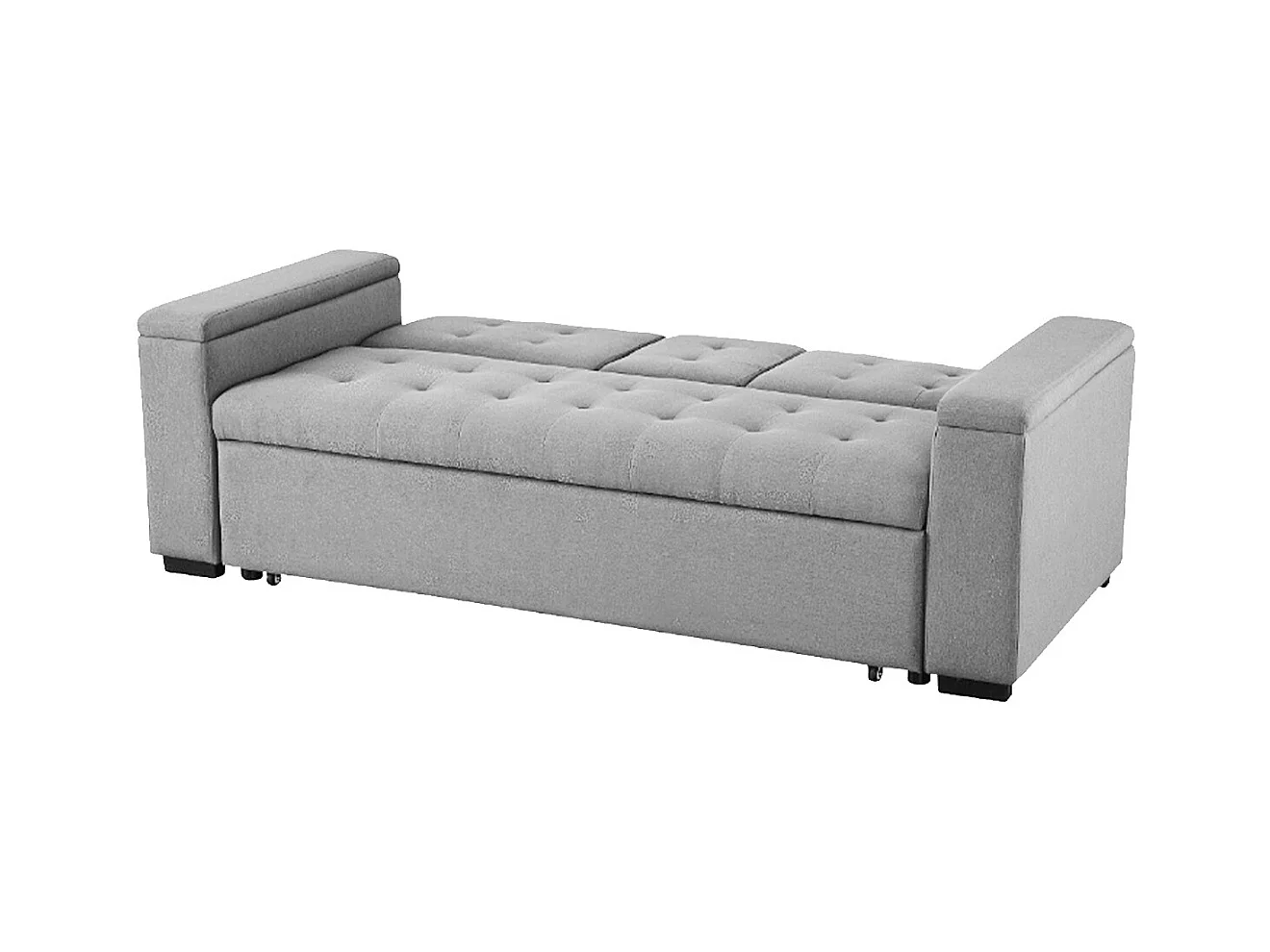 3-Sitzer Schlafsofa aus Stoff, hellgrau NOHO