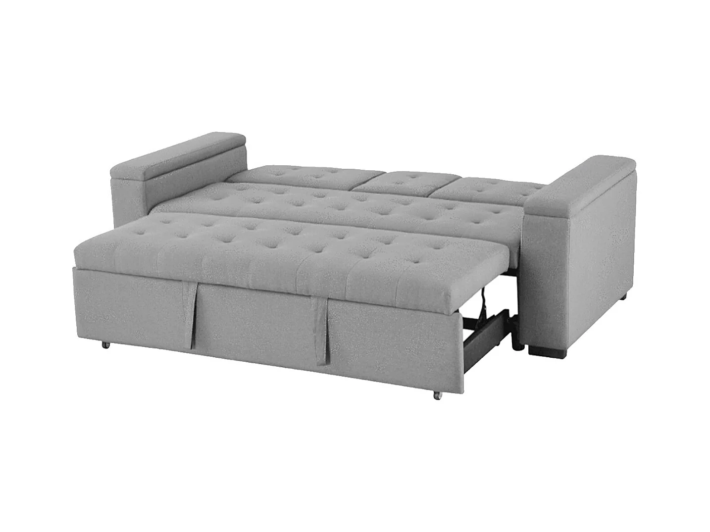 3-Sitzer Schlafsofa aus Stoff, hellgrau NOHO