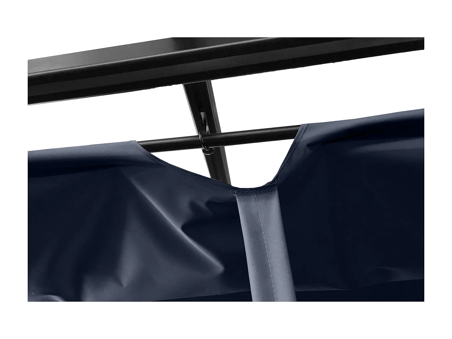 Pergola auto-portée 3 x 4 m avec toile rétractable grise NILA