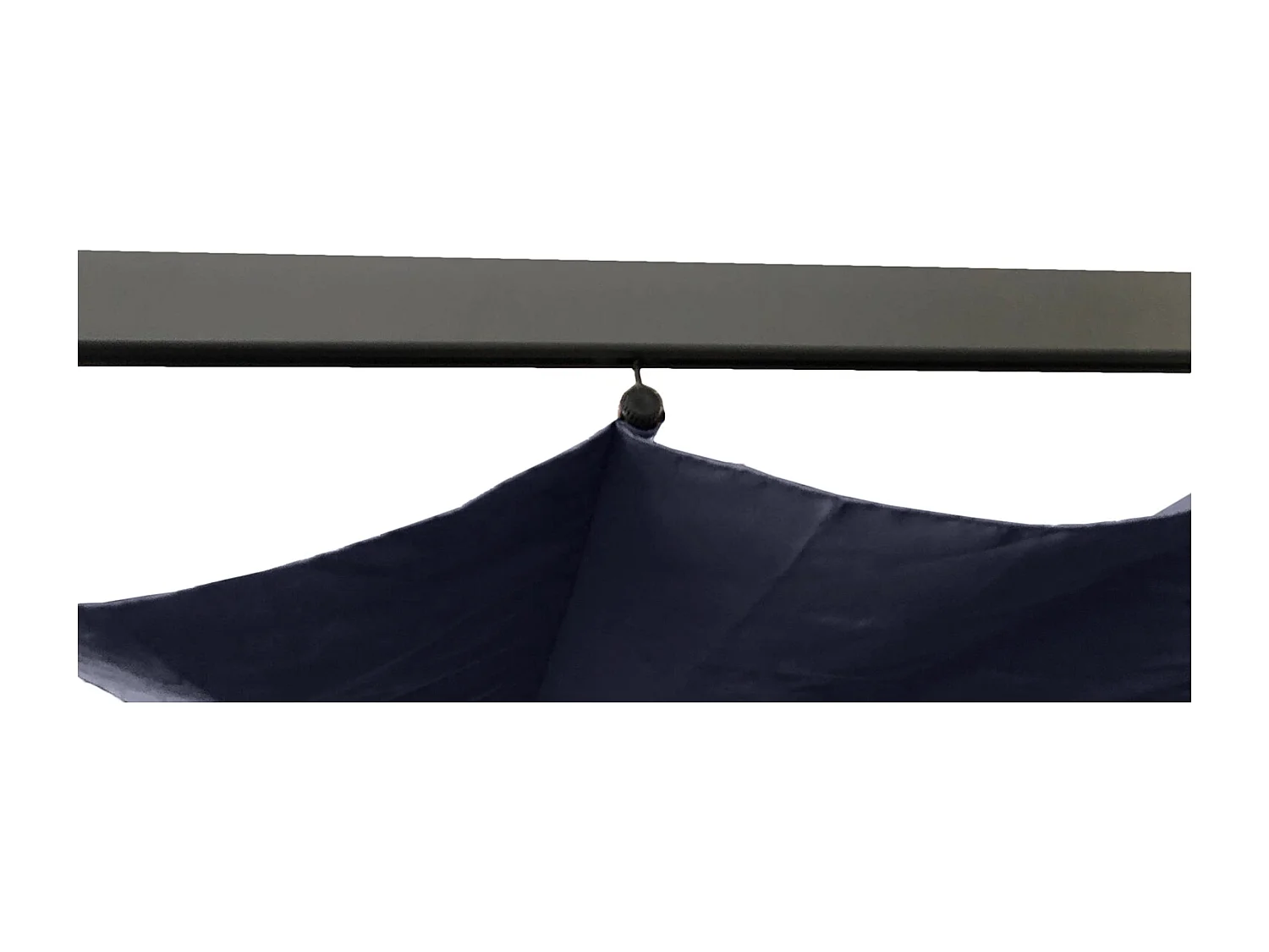 Pergola auto-portée 3 x 4 m avec toile rétractable grise NILA