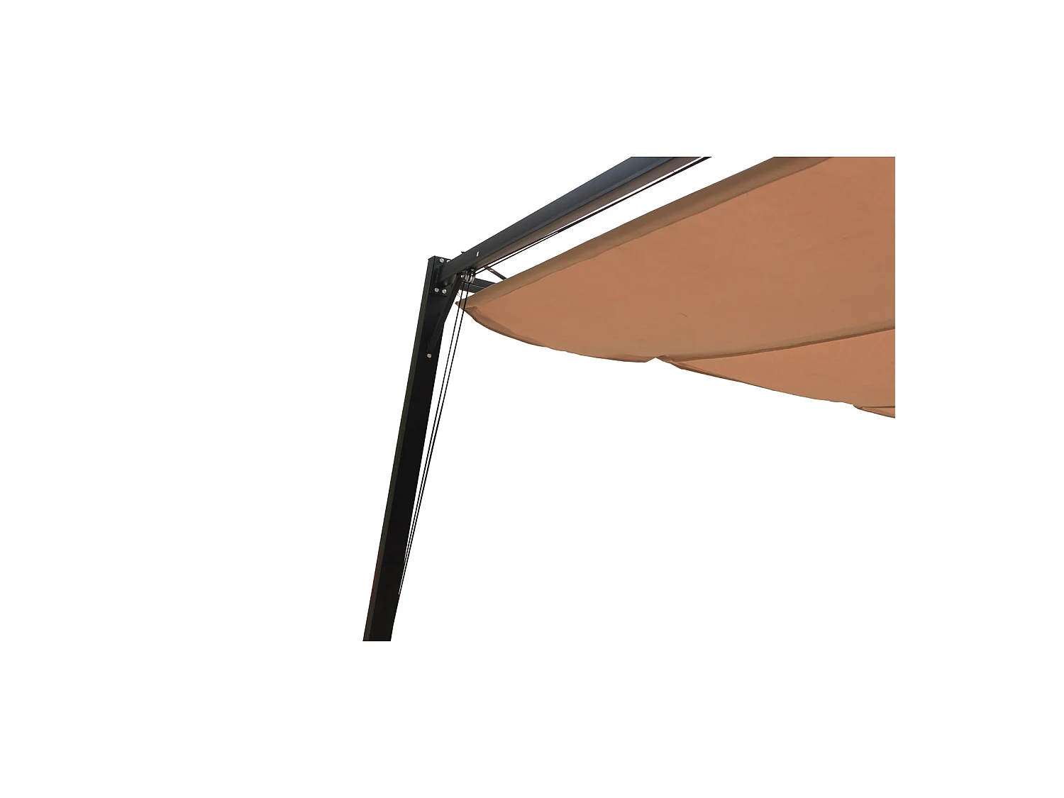 Vrijstaande Pergola 3x4m in Polyester Taupe TUSA - Optimaal Comfort voor Tuin en Terras