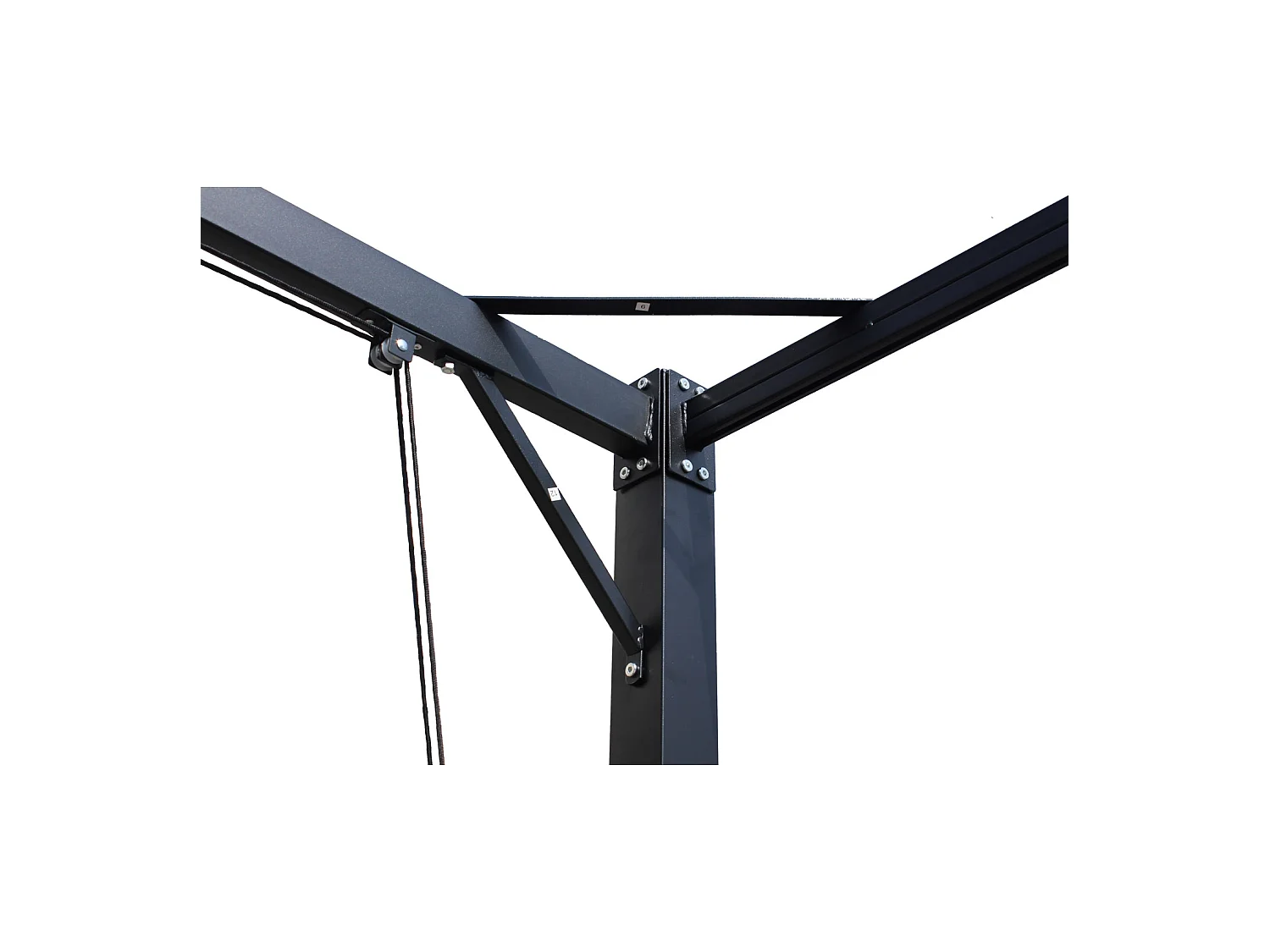 Pergola autoportante 3 x 4m avec toile en polyester taupe TUSA