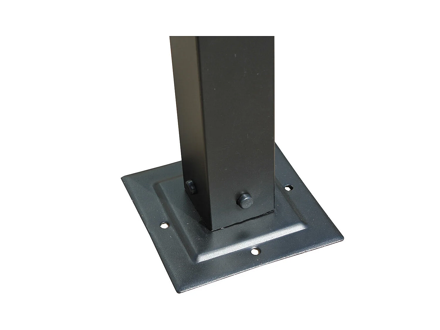 Pergola autoportante 3 x 3 m en acier avec toile grise TUSA