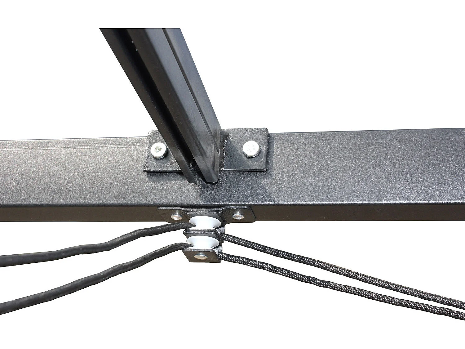 Pergola autoportante 3 x 3 m en acier avec toile grise TUSA