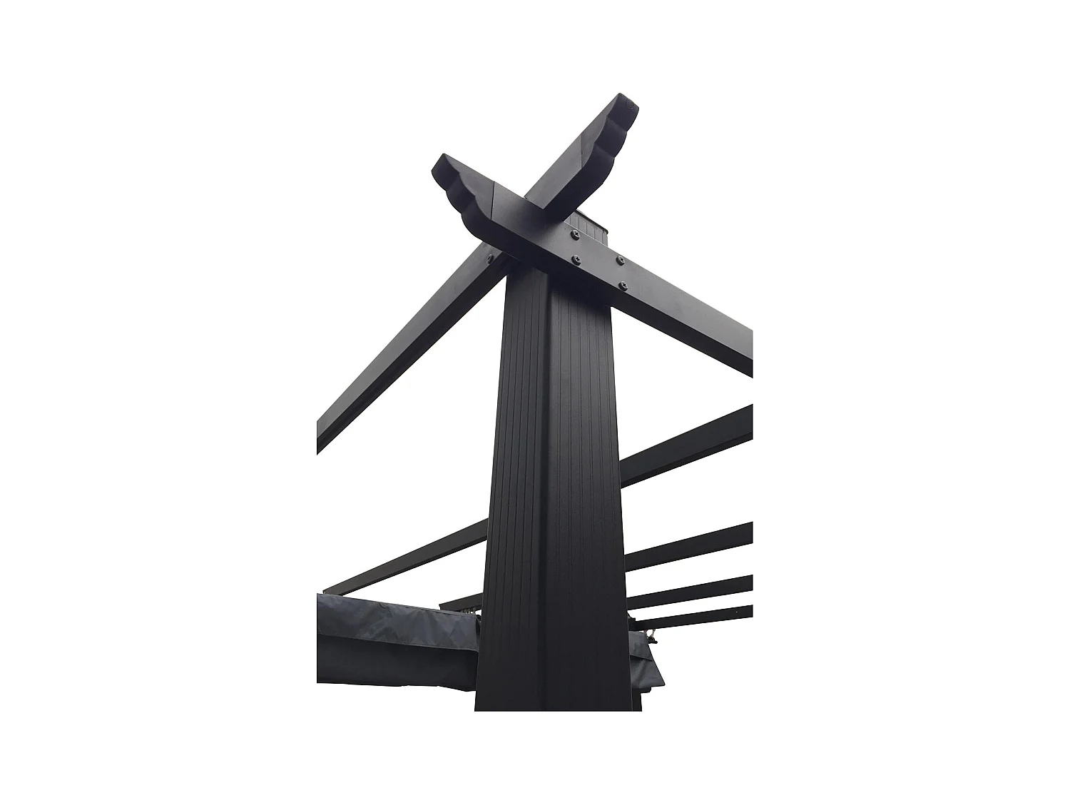 Gazebo autoportante alluminio e telo grigio 3 x 3 m REGIA