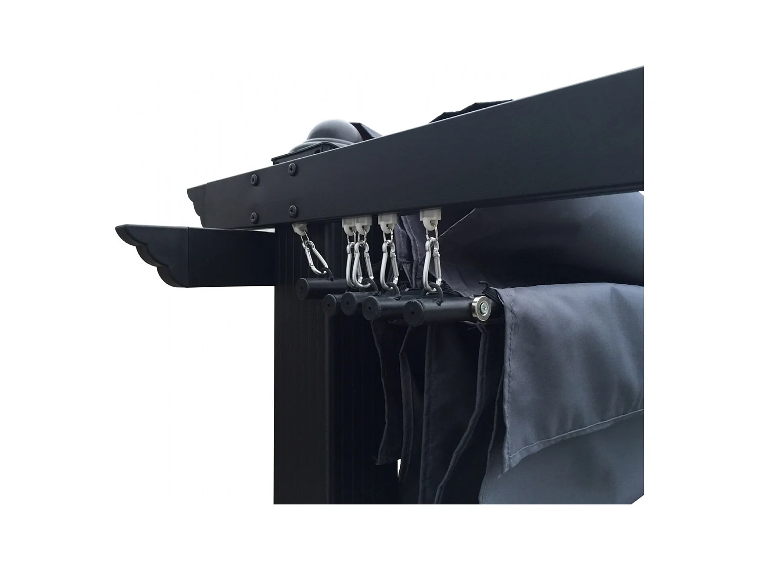 Gazebo autoportante alluminio e telo grigio 3 x 3 m REGIA