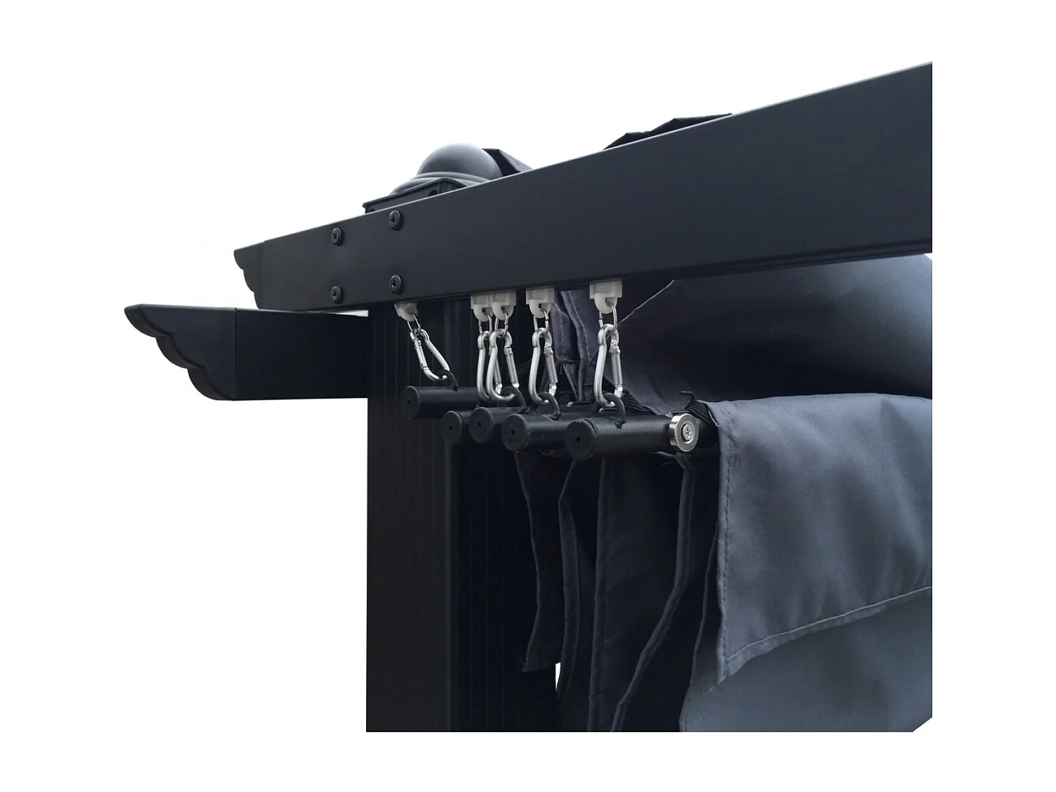 Cenador autoportante 3x3 m, aluminio y lona de poliéster gris REGIA