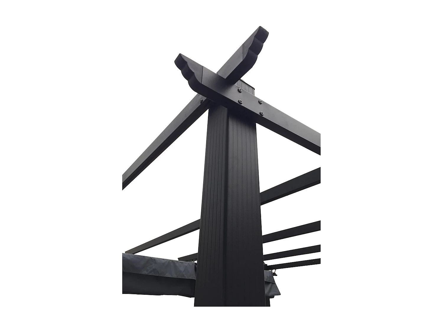 Tonnelle autoportante 3 x 3 m en aluminium et toile grise REGIA