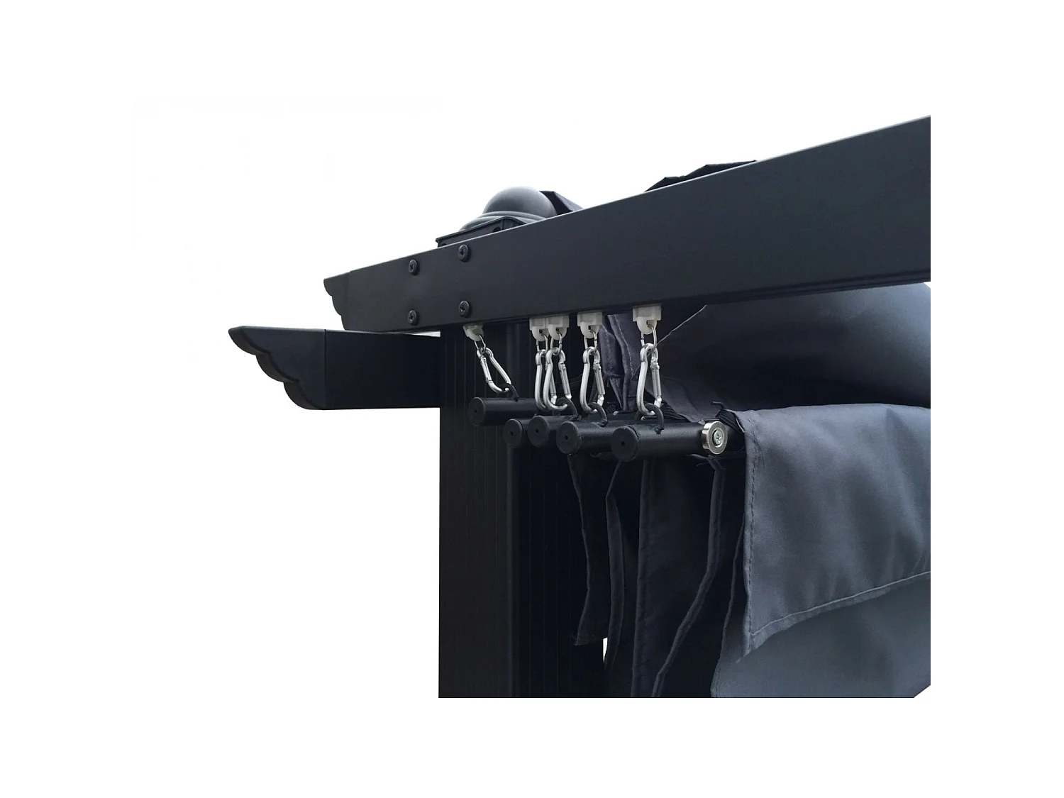 Tonnelle autoportante 3 x 3 m en aluminium et toile grise REGIA