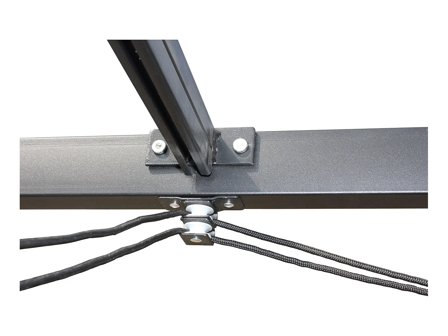 Pergola autoportante 3 x 4 m en acier avec toile grise TUSA