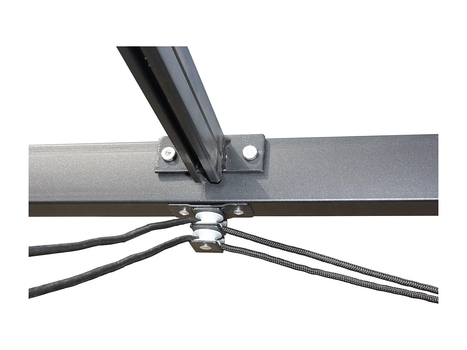 Pergola autoportante 3 x 4 m en acier avec toile grise TUSA