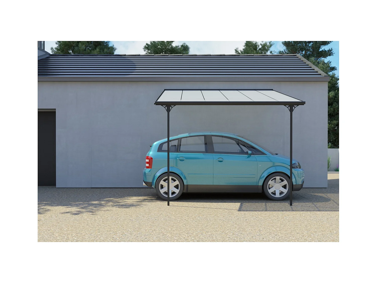 Pérgola para coche de 3,75x3,05 m FERRATO