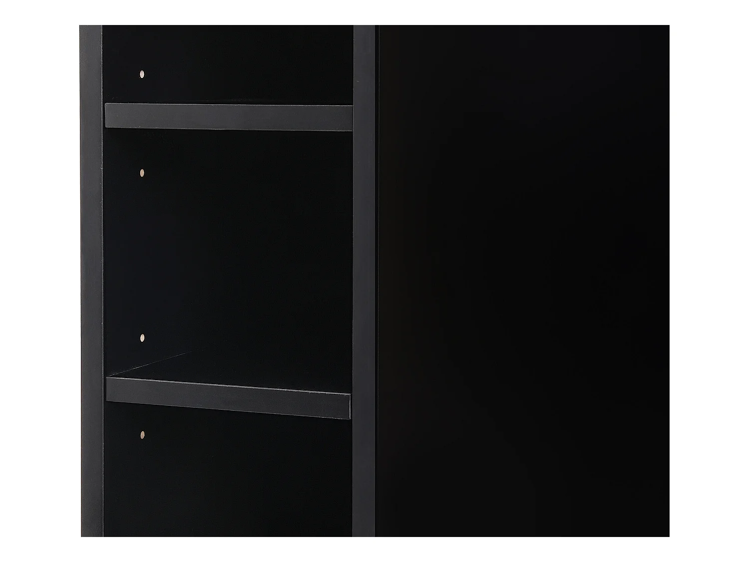 Isola centrale da cucina con 6 cassetti e 4 nicchie in MDF Naturale chiaro e Nero - POMARELA