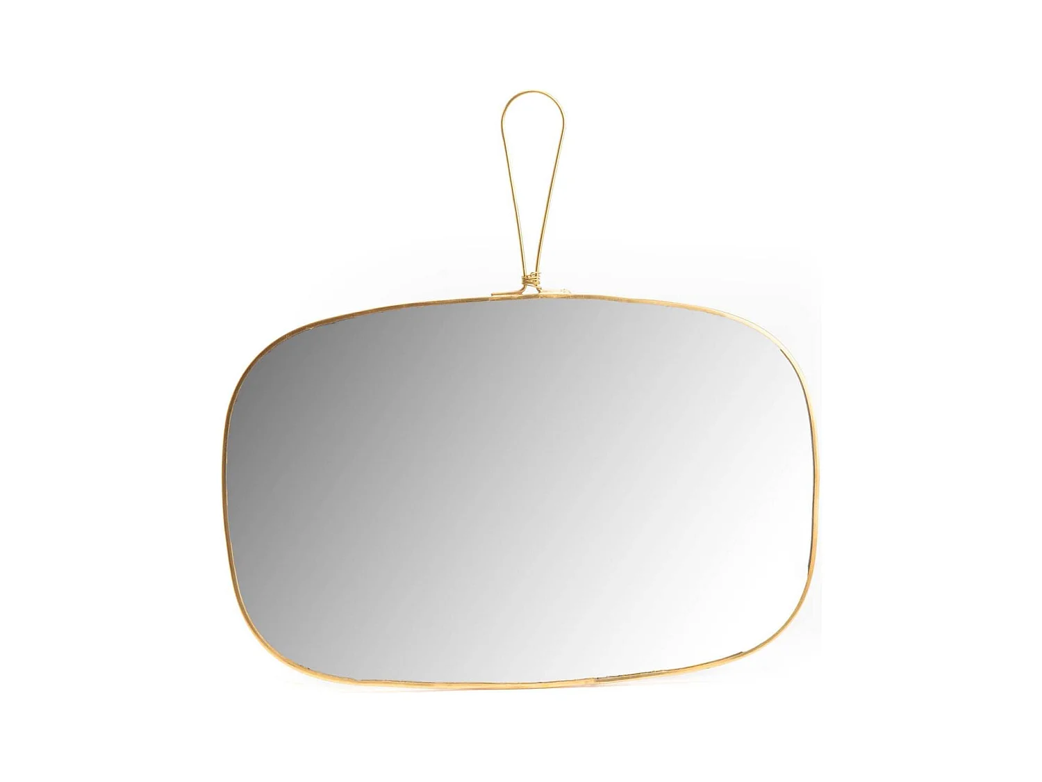 Miroir en verre et métal doré James 30 x 30 cm