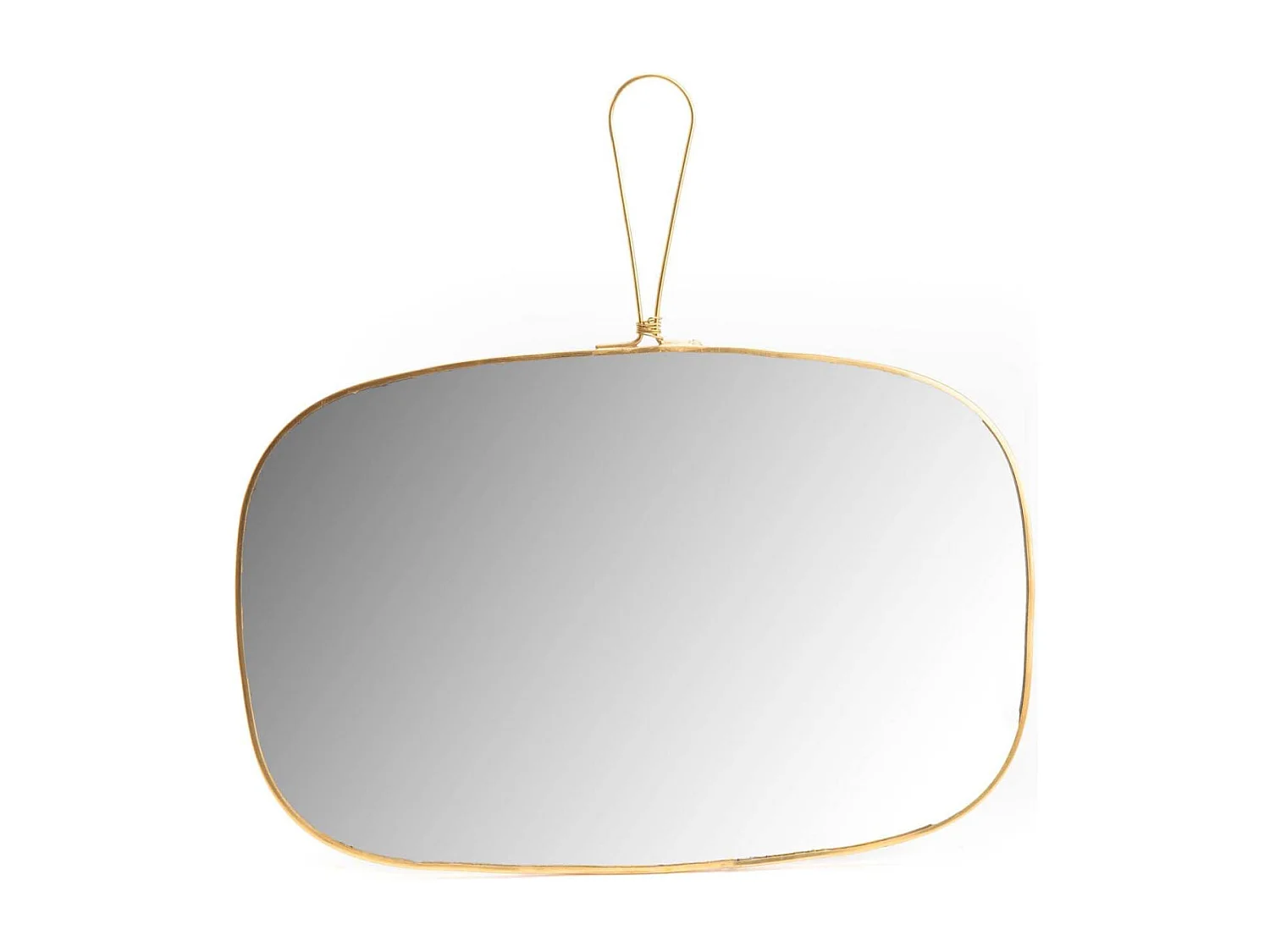 Miroir en verre et métal doré James 30 x 30 cm