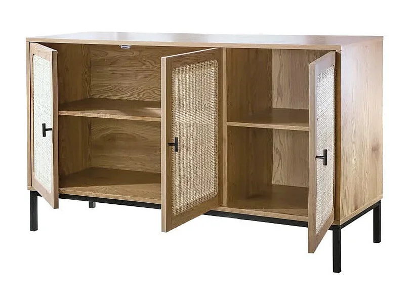 Buffet 3 Portes Cannage Rotin L120 cm - JAYA