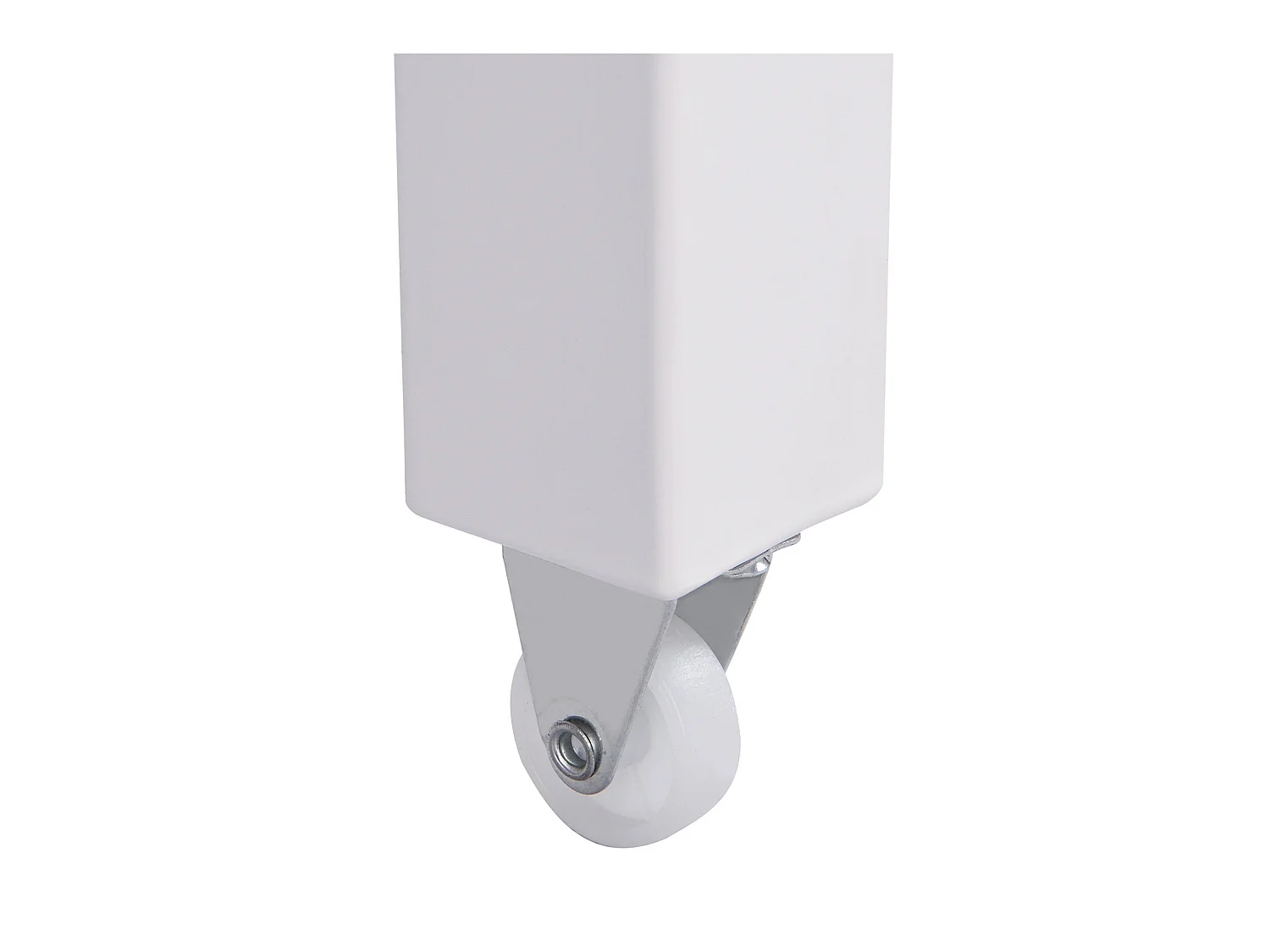 Biurko konsola wysuwane z 2 szufladami - Białe i naturalne - LOAVIA