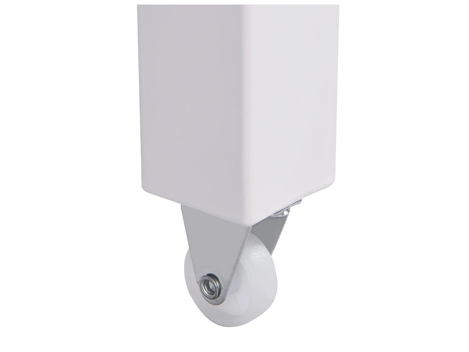 Bureau console extensible avec 2 tiroirs - Blanc et naturel - LOAVIA