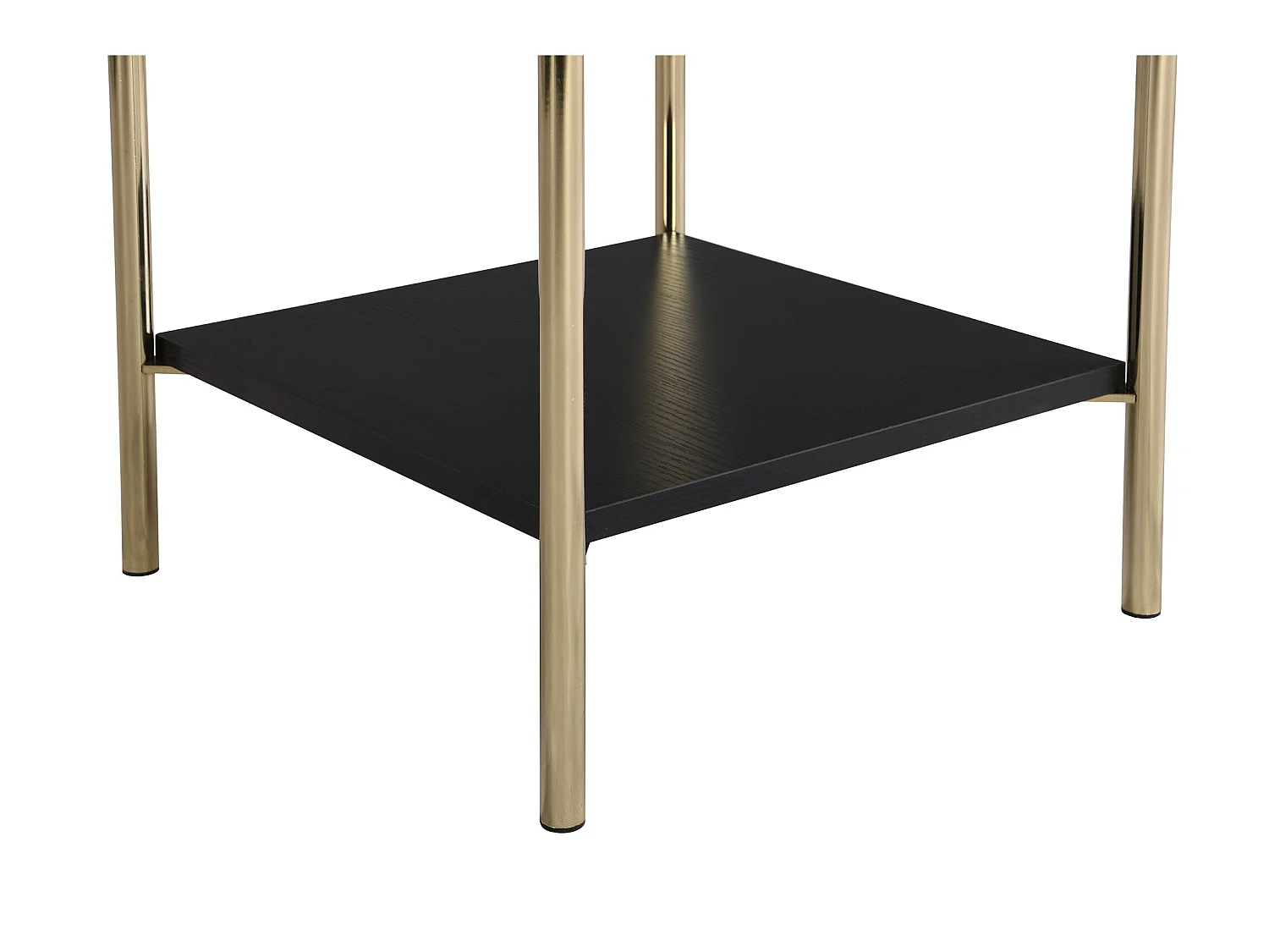 Mesita de noche con 1 cajón - MDF y metal - Negro y dorado - MILAVIA de Pascal Morabito